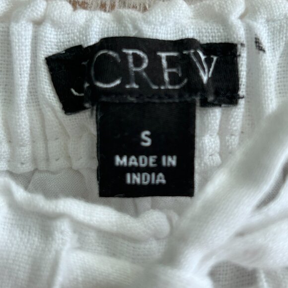 J.Crew Soleil Pant Linen White Straight Leg Size Small - Picture 7 of 11